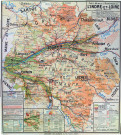 Carte murale et touristique d'Indre-et-Loire par E. Millet. Librairie Delagrave. Paris.