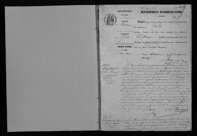 Naissances, 1861-1885