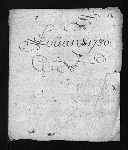 Collection du greffe. Baptêmes, mariages, sépultures, 1780