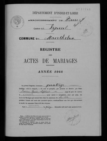 Mariages, 1944
