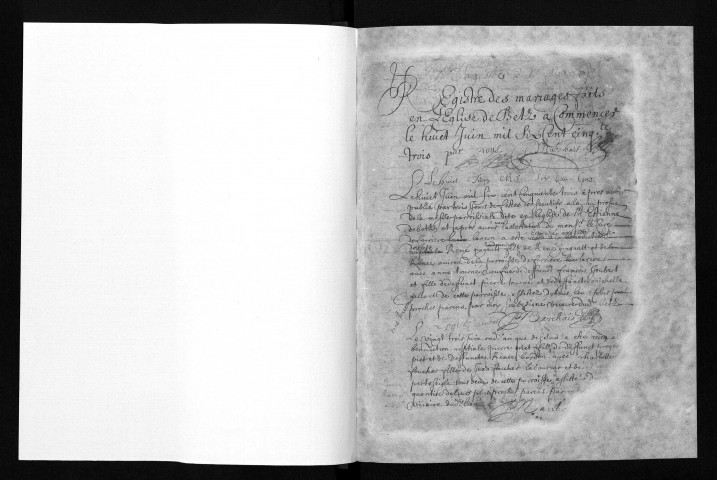 Collection communale. Baptêmes, mariages, sépultures, 1653-1667