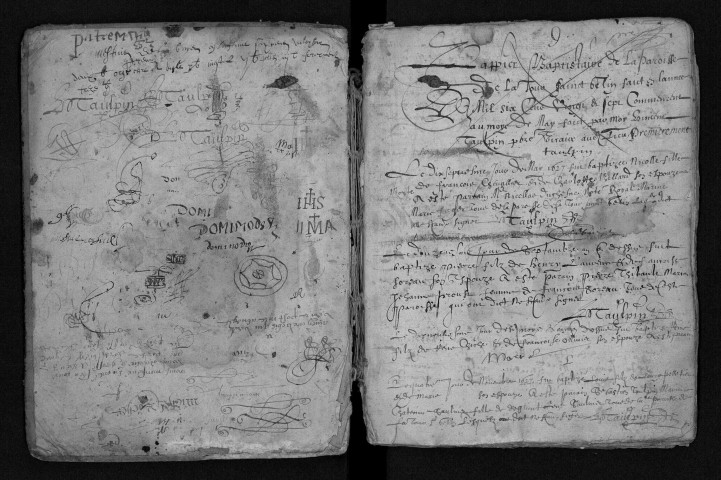Collection communale. Baptêmes, mariages, sépultures, 1627-1716