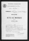 Section d'Artigny, Mariages, 1906-1921
