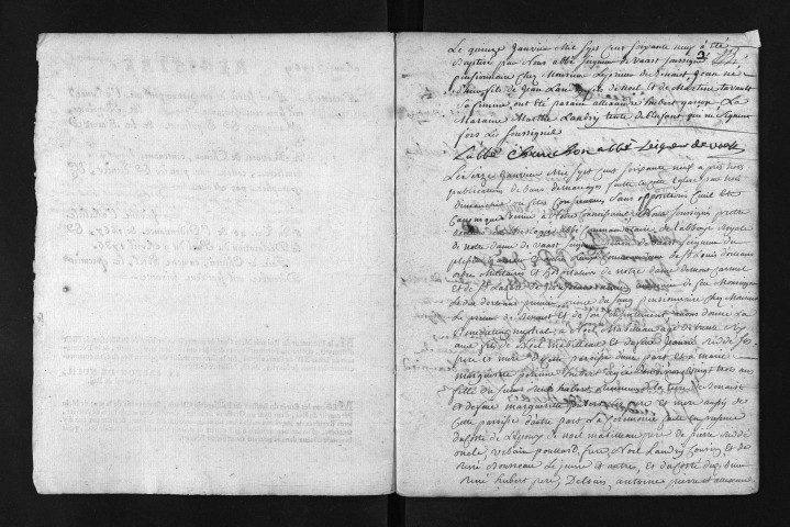 Collection du greffe. Baptêmes, mariages, sépultures, 1769-1770