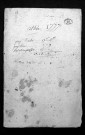 Collection du greffe. Baptêmes, mariages, sépultures, 1777-16 janvier 1778