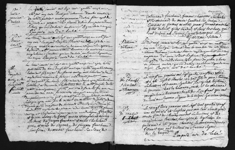 Collection du greffe. Baptêmes, mariages, sépultures, 1781