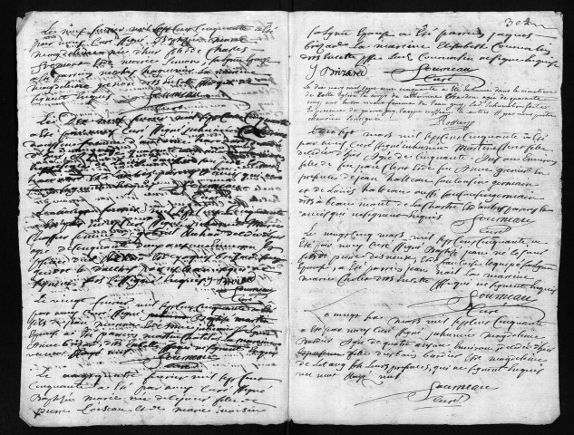 Collection du greffe. Baptêmes, mariages, sépultures, 1750