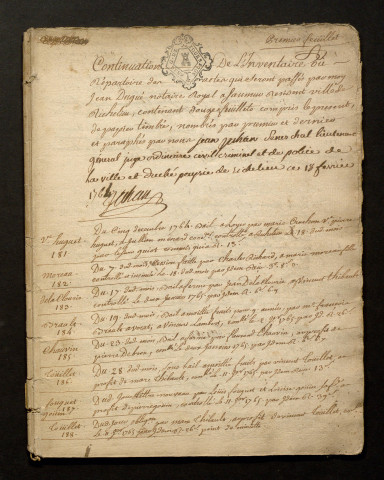 5 décembre 1764-25 juin 1768
