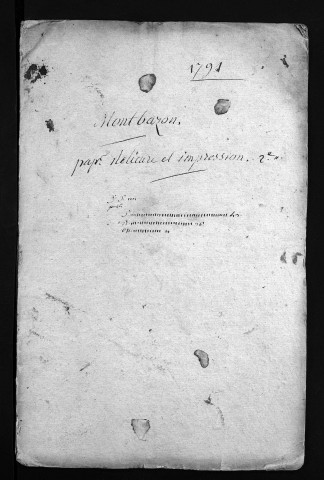 Collection du greffe. Baptêmes, mariages, sépultures, 1791