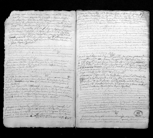 Collection du greffe. Baptêmes, mariages, sépultures, 1743-1er janvier 1744