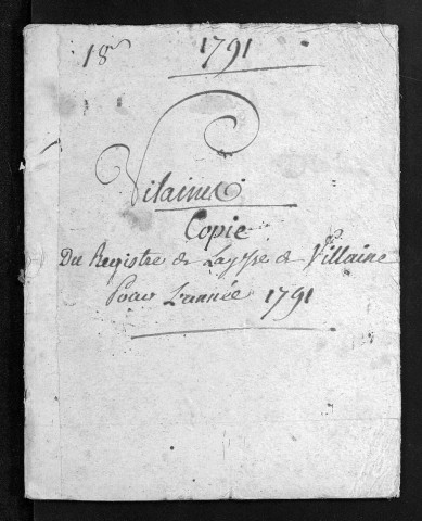 Baptêmes, mariages, sépultures, 1791