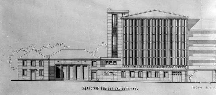 Photo du plan d'architecte du site de Tours par Arsicaud (5Fi3046)