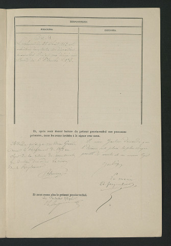 Procès-verbal de vérification (10 juin 1884)