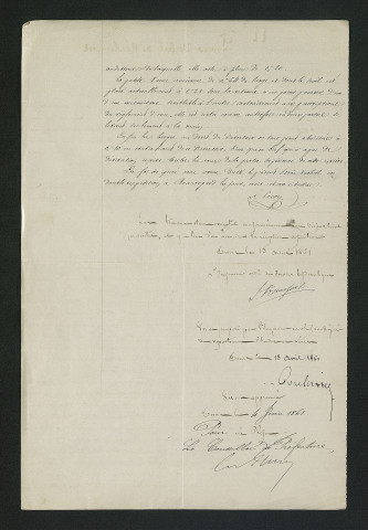 Procès-verbal de récolement (5 avril 1861)