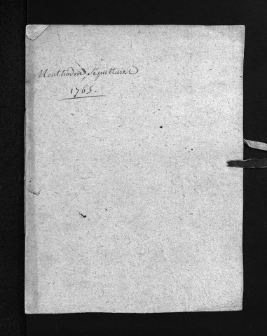 Collection du greffe. Sépultures, 1765