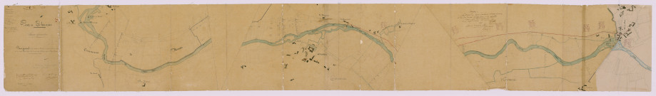 Plan général de la rivière de l'Indre, dans les communes d'Artannes et de Pont-de-Ruan (29 octobre 1851)