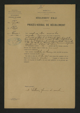Procès-verbal de récolement (21 mai 1906)