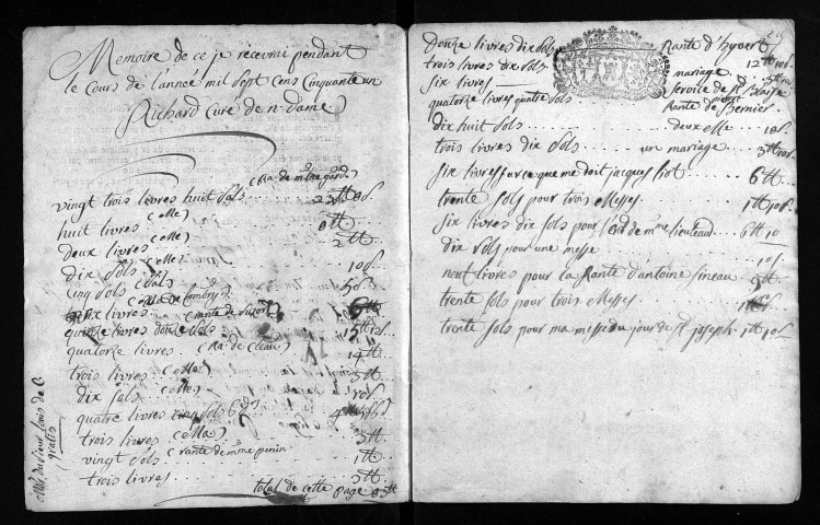 Mariages, sépultures, 1704 - Les années 1694-1703 sont lacunaires dans la collection du greffe