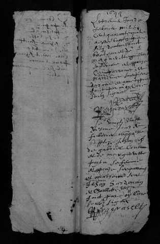 Collection communale. Baptêmes 1644-février 1649