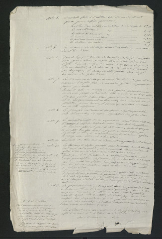 Projet de règlement d'eau, avis du préfet (10 octobre 1846)