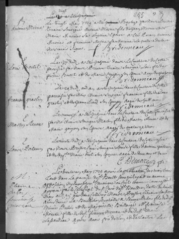 Collection communale. Baptêmes, mariages, sépultures, 1729