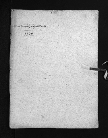 Collection du greffe. Sépultures, 1770