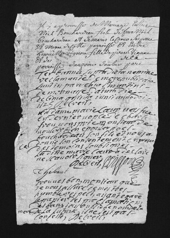 Collection du greffe. Baptêmes, mariages, sépultures, 1725-septembre 1726 - Les années 1722-1724 sont lacunaires dans cette collection