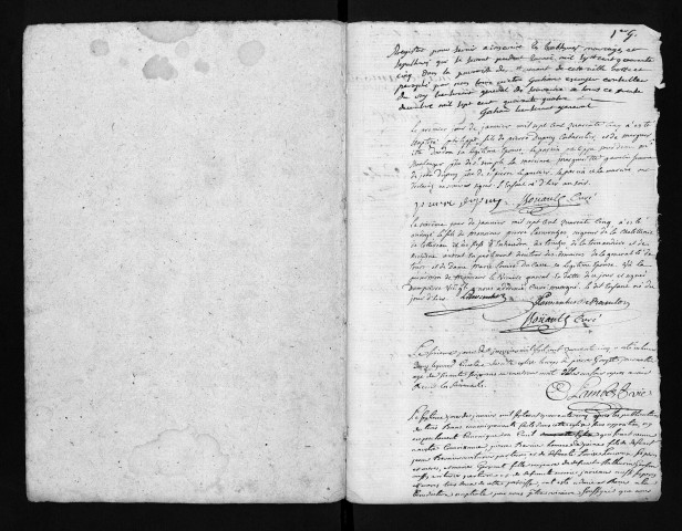 Baptêmes, mariages, sépultures, 1745