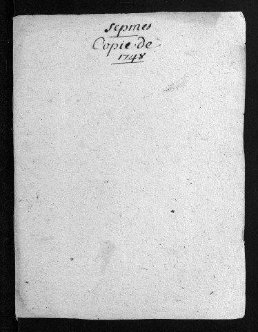 Baptêmes, mariages, sépultures, 1748