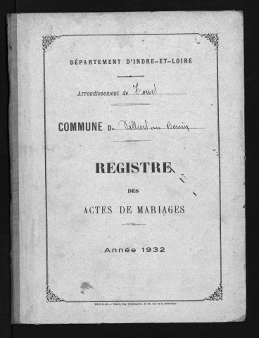 Mariages, 1932
