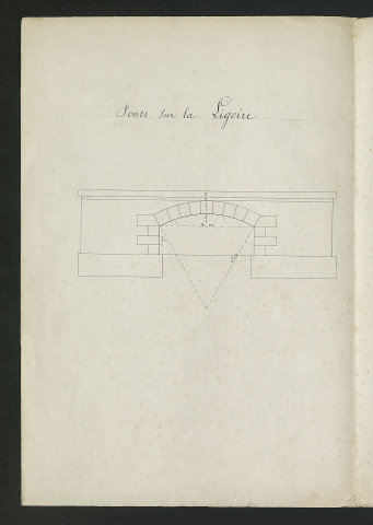 Plan d'un pont sur la Ligoire et du pont sur le canal de décharge (1860)