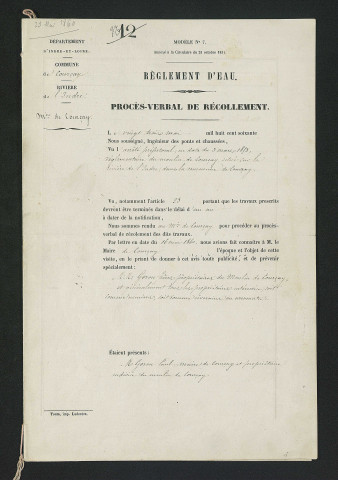 Procès-verbal de récolement (23 mai 1860)