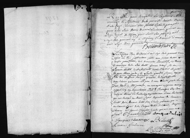 Collection du greffe. Baptêmes, mariages, sépultures, 1741