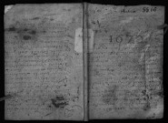 Collection communale. Baptêmes, mariages, sépultures, février 1672-décembre 1672