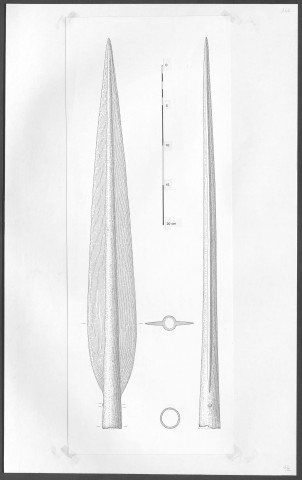 Epées : 14 planches, papier ; 6 dessins, calque.