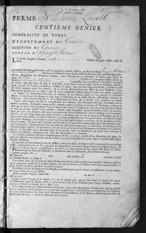 Centième denier et insinuations suivant le tarif (5 mai 1750-11 mars 1752)
