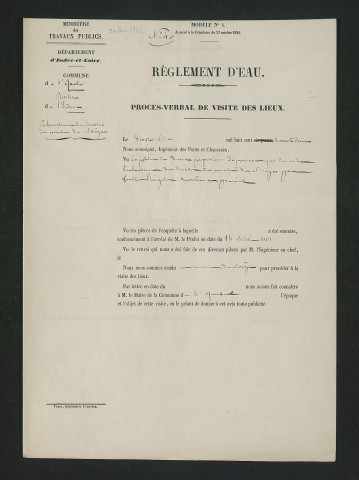 Demande de l'exhaussement du déversoir par les propriétaires de prairies, enquête de l'ingénieur (20 mai 1862)