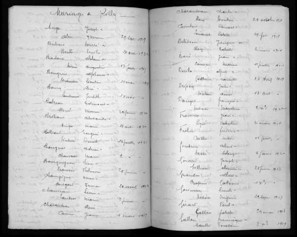 Naissances, mariages, décès