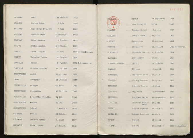 Naissances, mariages, décès