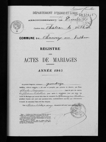 Mariages, 1943
