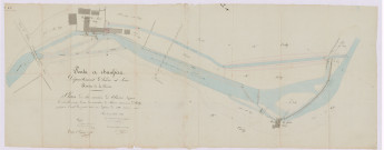 Plan de la rivière de la Claise depuis la nouvelle prise d'eau des moulins de Rives, commune d'Abilly, jusqu'à l'aval du mont situé au-dessous de cette usine (9 octobre 1833)
