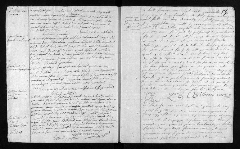 Baptêmes, mariages, sépultures, 1745