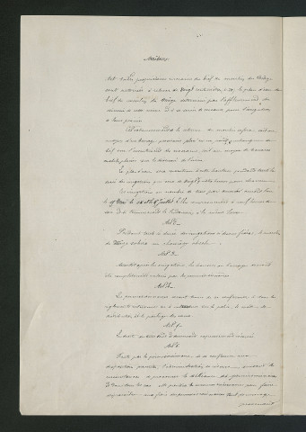 Autorisation de relever le plan d'eau du bief du moulin de Mâge (11 septembre 1862)