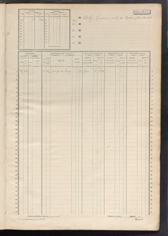 Tours sud, puis sud-ouest. - Matrice des propriétés non bâties, fol. 3497 à 3996 (1914-1927).