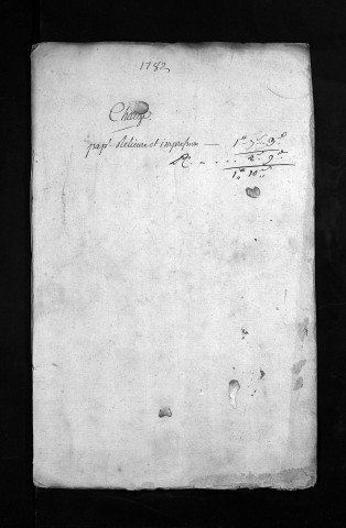 Collection du greffe. Baptêmes, mariages, sépultures, 1782