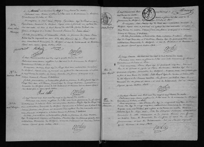 Naissances, mariages, décès, 1819-1832