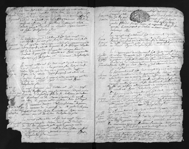 Collection du greffe. Baptêmes, mariages, sépultures, 1725 - Les années 1722-1724 sont lacunaires dans cette collection