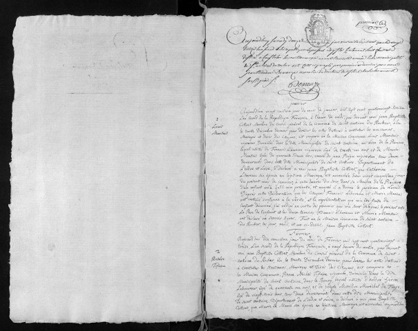 Naissances, 1793-an II