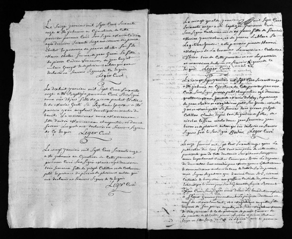 Collection du greffe. Baptêmes, mariages, sépultures, 1771