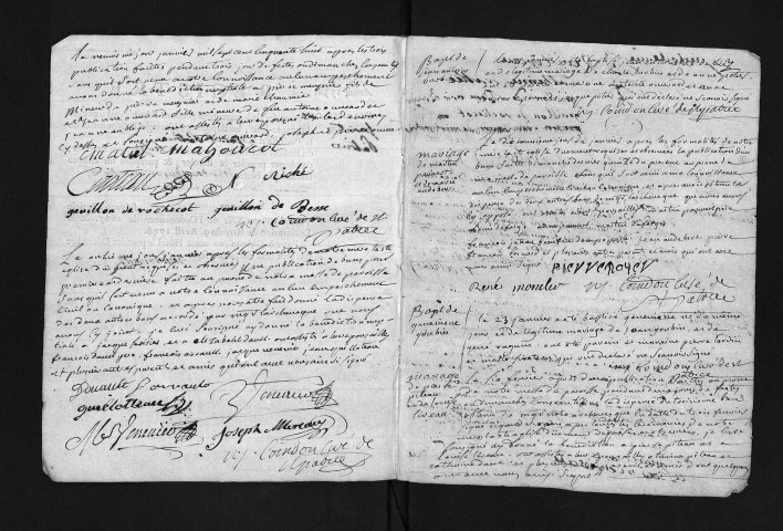 Baptêmes, mariages, sépultures, 1758